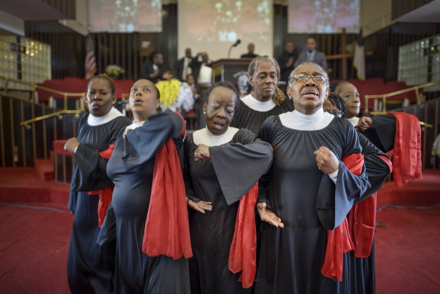Church members perform at the First Baptist Church in Stapleton, nearby Tompkinsville, Staten Island, NY. Photo courtesy of Gareth Smit, Future Culture Photo Urbanism Fellow, Design Trust for Public Space